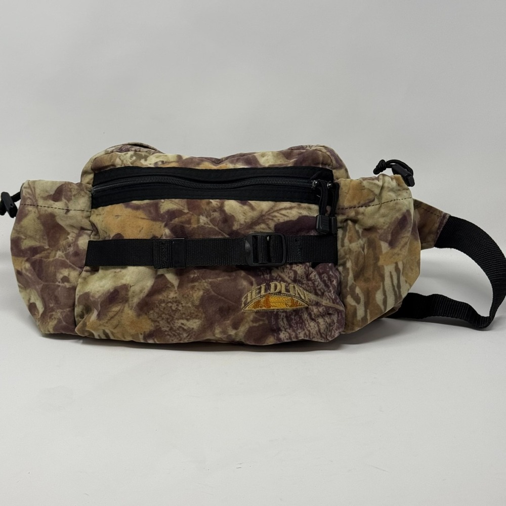 Vintage Fieldline Real Tree Camo Fanny Pack Waist Belt Bag Hunting Made in USA
